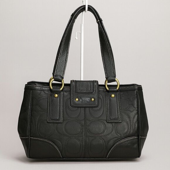 Coach Y2K Leather Hampton Turnlock Satchel Bag Black 2007 – EUC - Picture 8 of 11